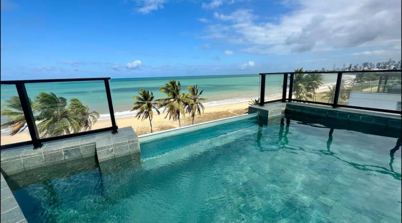 Apartamento Flat Pe Na Areia Bessa Vista Mar