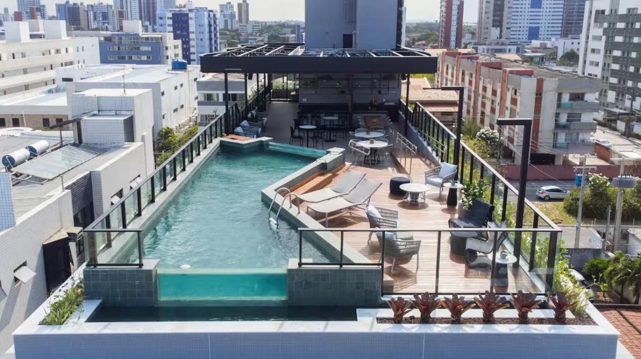 Apartamento Flat Pe Na Areia Bessa Vista Mar